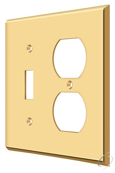 SWP4762CR003 Switch Plate; Single Switch/Double Outlet; Lifetime Brass Finish