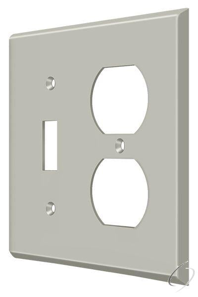 SWP4762U15 Switch Plate; Single Switch/Double Outlet; Satin Nickel Finish