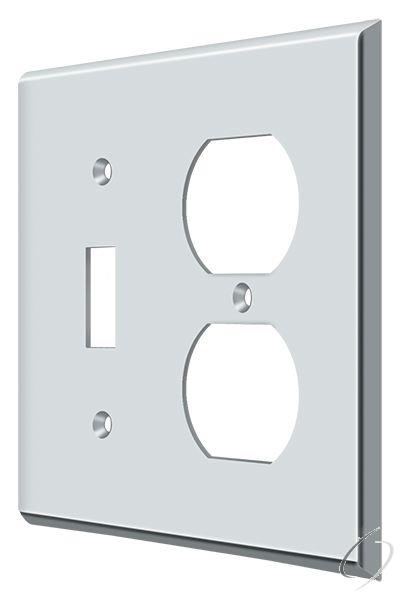 SWP4762U26 Switch Plate; Single Switch/Double Outlet; Bright Chrome Finish