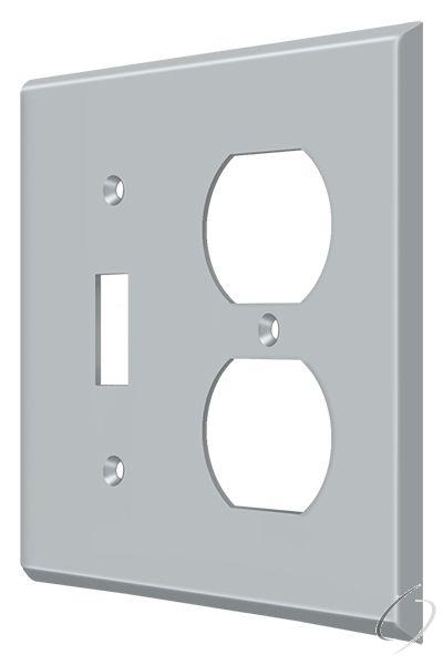 SWP4762U26D Switch Plate; Single Switch/Double Outlet; Satin Chrome Finish