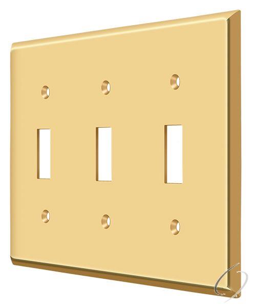 SWP4763CR003 Switch Plate; Triple Standard; Lifetime Brass Finish