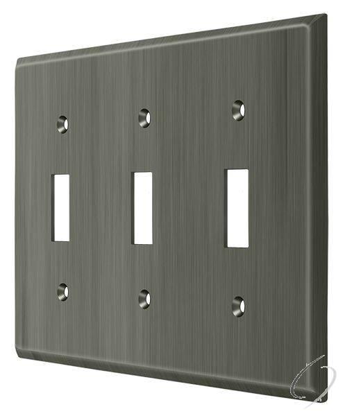 SWP4763U15A Switch Plate; Triple Standard; Antique Nickel Finish