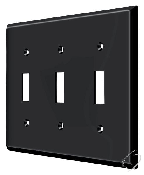 SWP4763U19 Switch Plate; Triple Standard; Black Finish