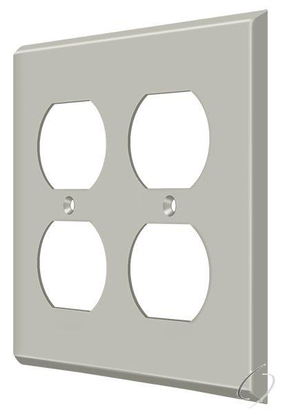 SWP4771U15 Switch Plate; Quadruple Outlet; Satin Nickel Finish