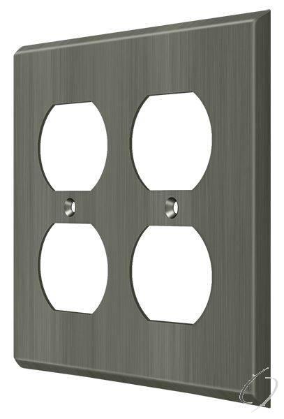 SWP4771U15A Switch Plate; Quadruple Outlet; Antique Nickel Finish
