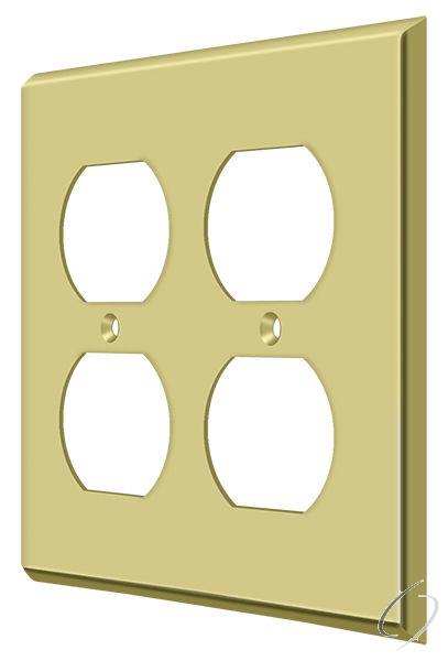 SWP4771U3 Switch Plate; Quadruple Outlet; Bright Brass Finish