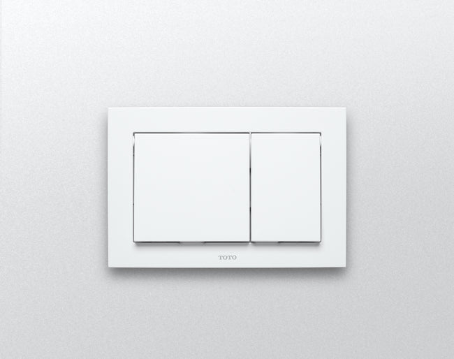 Toto YT800#WH - Rectangle Push Plate Dual Button- White