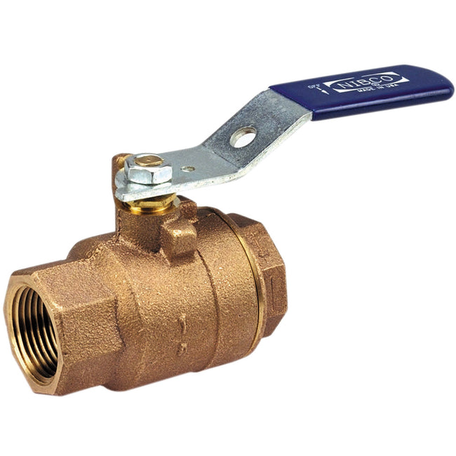 NL9510C - 1-1/2" Threaded Two-Piece Full Port Bronze Ball Valve - T58570