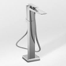 Toto TB100SF#BN - Single Handle Freestanding Tub Filler with 60-inch Metal Hose-Brushed Nickel