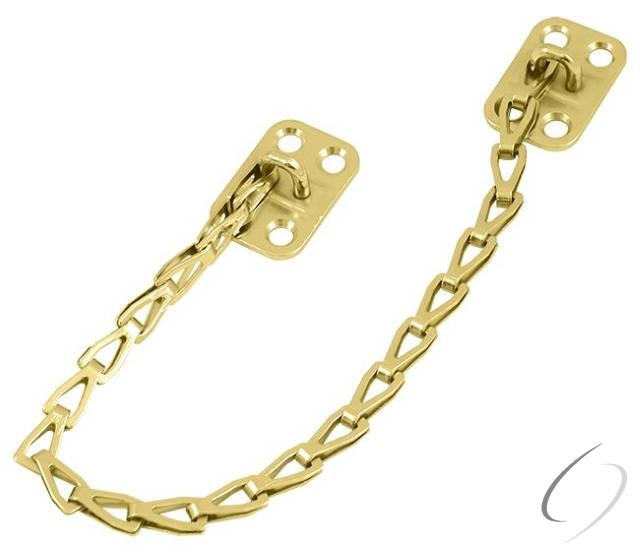 TC82U3 Transom Chain 12" Long; Bright Brass Finish