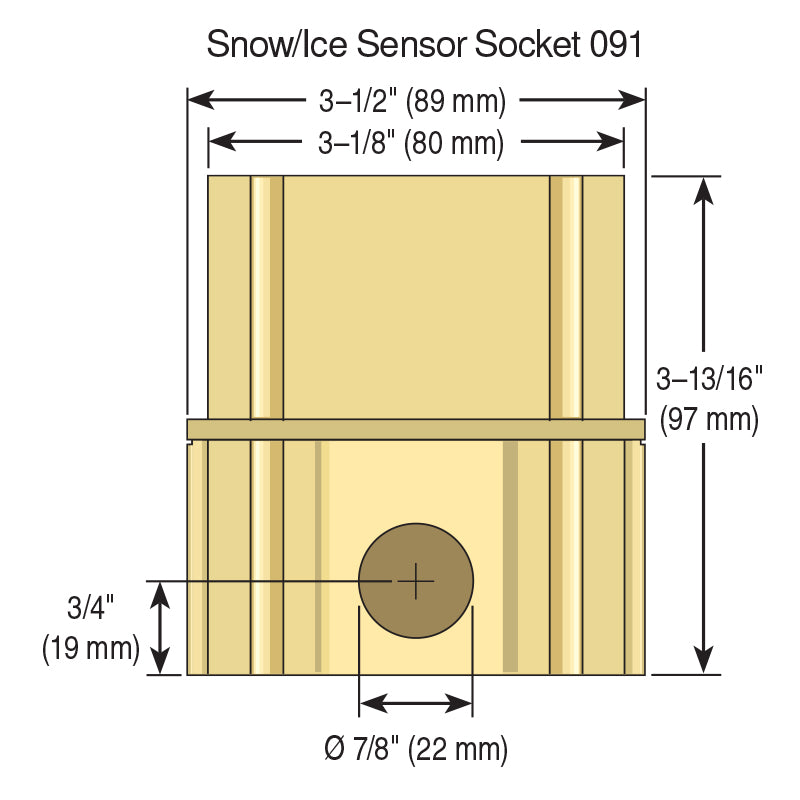 Tekmar 091 - Snow/Ice Sensor Socket