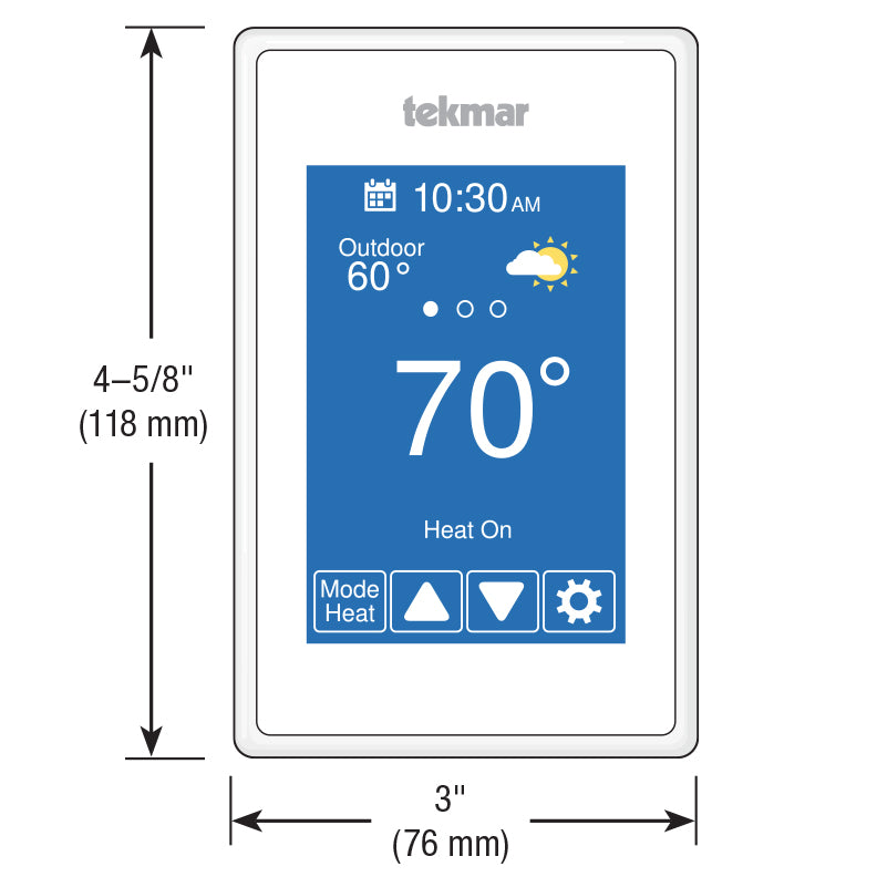 Tekmar 561 - WiFi Thermostat, One Stage Heat