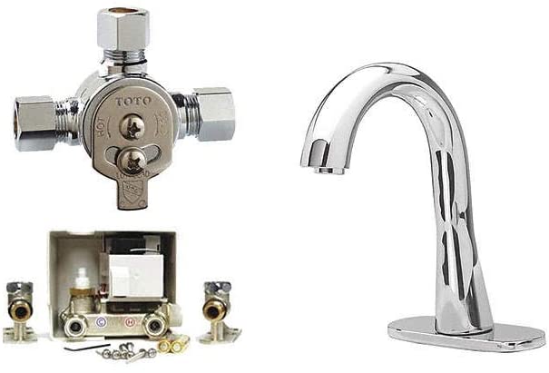 Toto TEL151-D10EM#CP - EcoPower 0.50 GPM Single Hole Electronic Bathroom Faucet with Mixing Valve