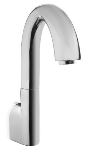 Toto TEL165-D10EM#CP - Gooseneck Wall-Mount EcoPower Faucet 0.5 GPM in Chrome, On Demand, Mixing Val