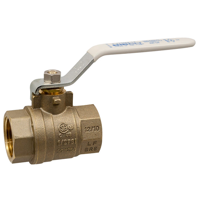 NL998XE - 2-1/2" Threaded Lead-Free Ball Valve - T-FP-600A - Brass