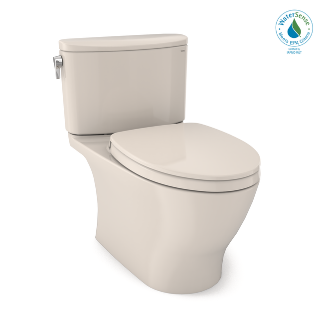 Toto MS442124CEFG#12 - Nexus Two-Piece Elongated 1.28 GPF Universal Height Toilet with CEFIONTECT an