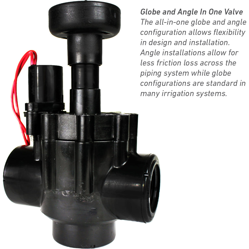 252-26-06 - 1-1/2" FPT Electric Globe / Angle Valve with Flow Control