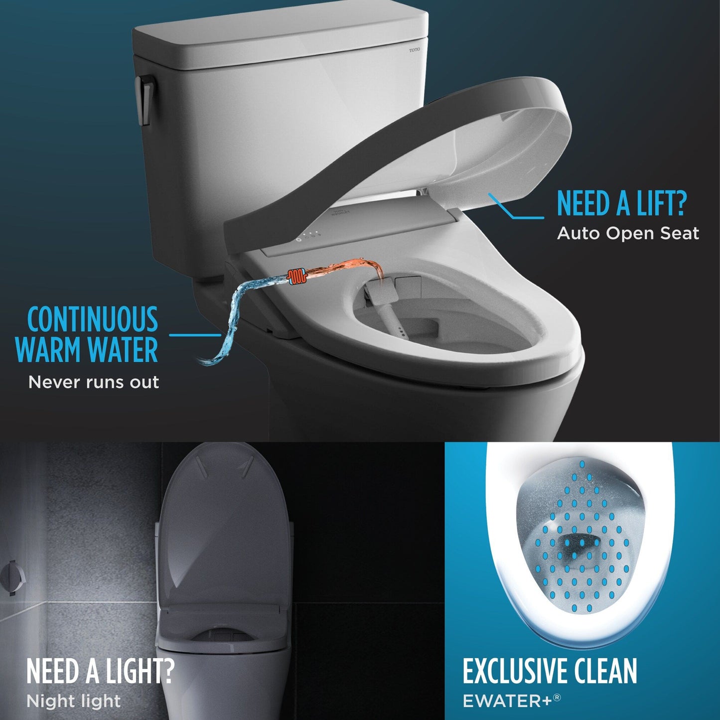 WASHLET S350e Round Bidet Toilet Seat in Cotton White