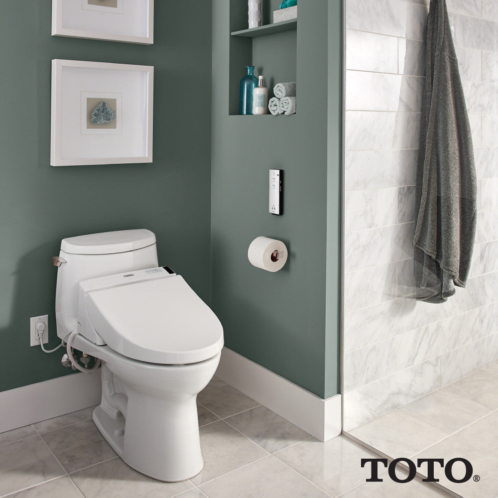Toto SW2043R#01 - WASHLET C200 Electronic Bidet Toilet Seat with PREMIST and SoftClose Lid, Round, Cotton White