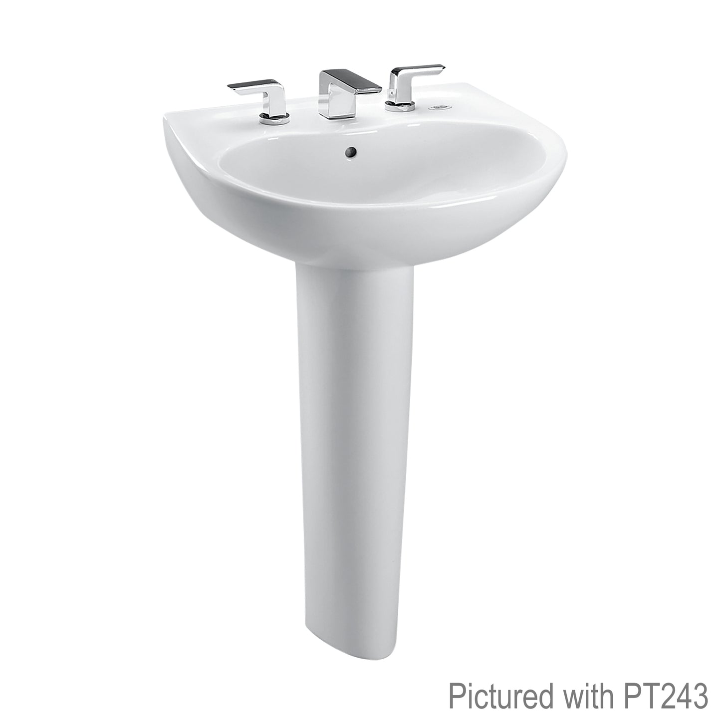 Toto LT242.8G#11 - Prominence 8" Faucet Centers Wall Mount Bathroom Sink - Colonial White