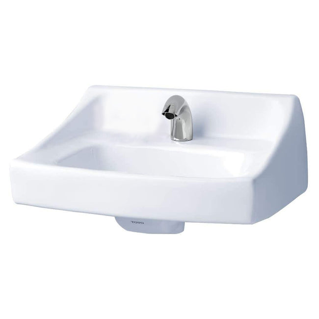 Toto LT307#01 - Single Hole Commercial Wall-Hung Bathroom Sink - Cotton White
