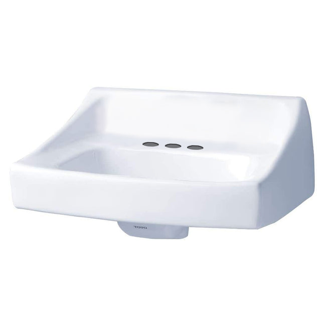 Toto LT307.4#01 - 4" Faucet Centers Commercial Wall-Hung Bathroom Sink - Cotton White