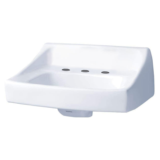 Toto LT307.8#01 - 8" Faucet Centers Commercial Wall-Hung Bathroom Sink - Cotton White