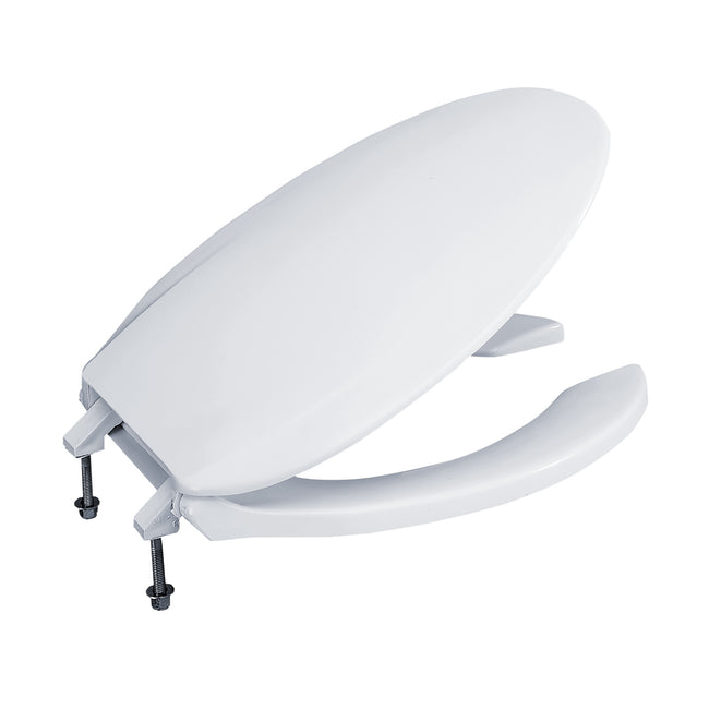 SC134#01 - Elongated Commercial Toilet Seat- Cotton White