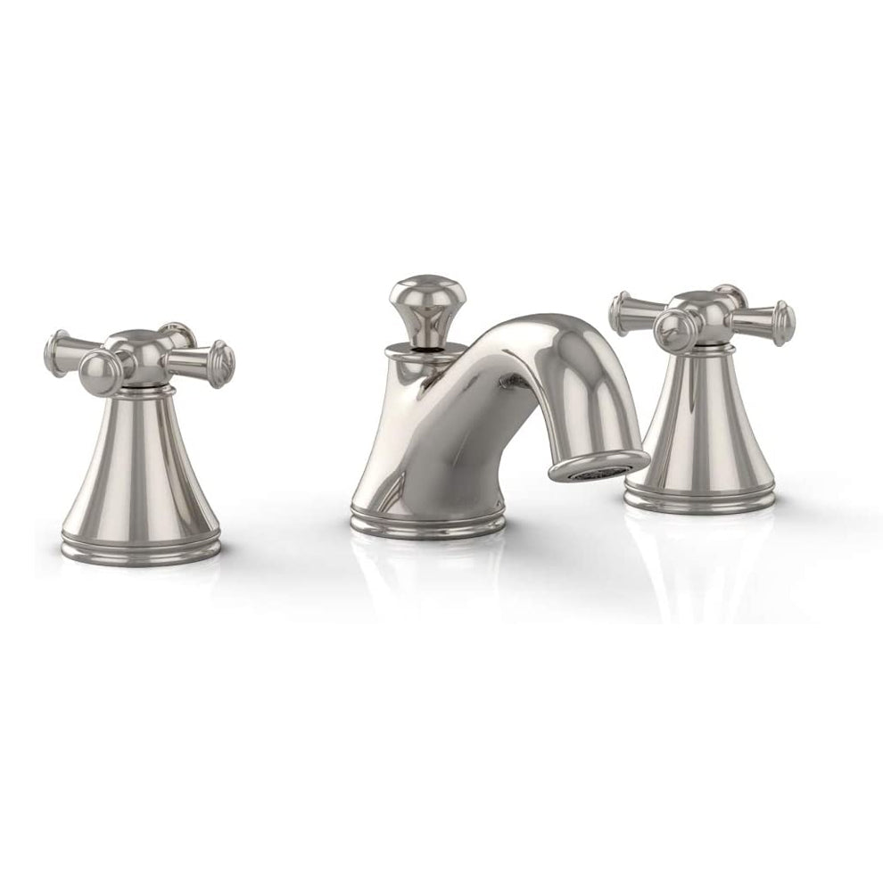 TL220DD#PN - Vivian Double Handle Widespread Bathroom Faucet with Metal Cross Handles