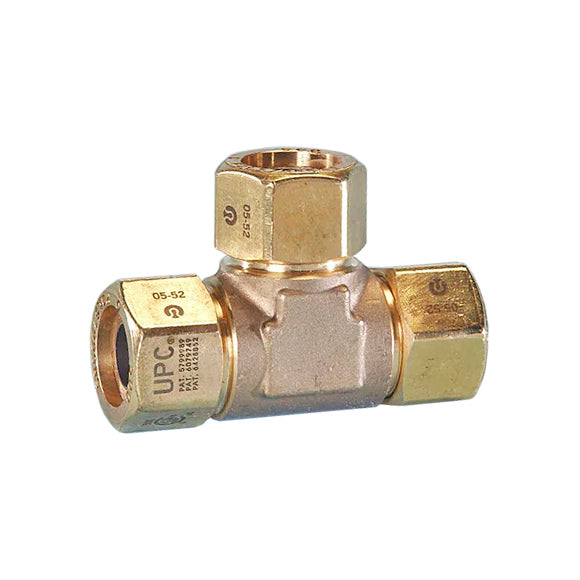 FGP-TF500-T500 - AutoFlare Brass Tee Fitting - 1/2" x 1/2" x 1/2"
