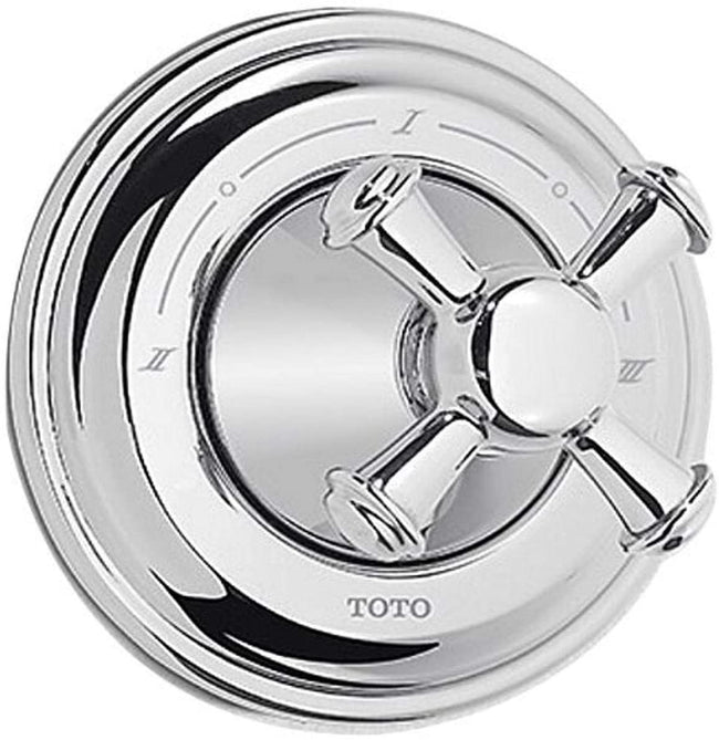 Toto TS220X#PN - Vivian Three-Way Diverter Trim with Off-Cross Handle- Polished Nickel