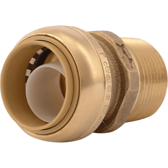 SharkBite U140LF - 1" Sharkbite x 1" MNPT Straight Lead Free Adapter