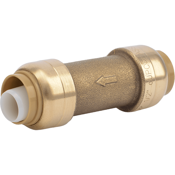 U2008-0000LF - 1/2" In-Line Check Valve - Brass Lead Free