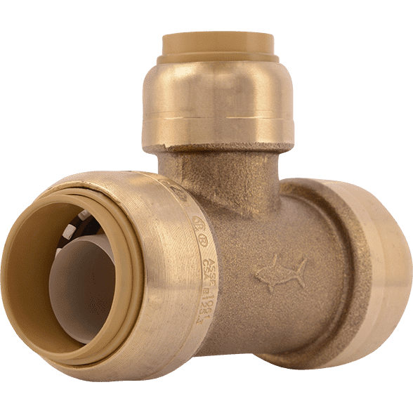 SharkBite U412LF - 3/4" x 3/4" x 1/2" Reducing Tee - Lead Free Brass