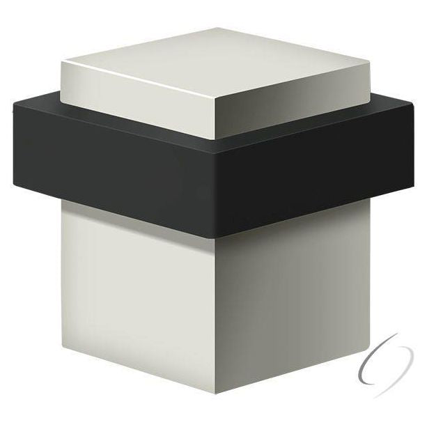 UFBS138U14 Square Universal Floor Bumper 1-3/8"; Bright Nickel Finish