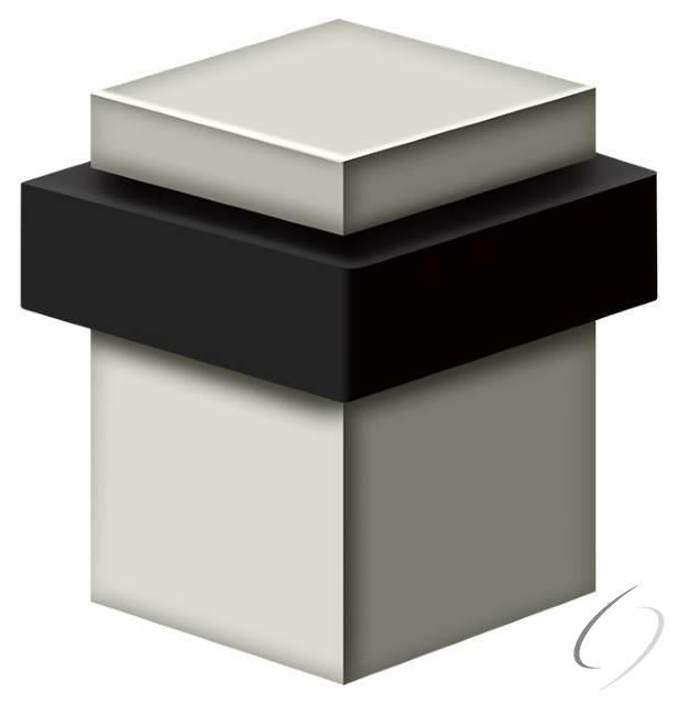 UFBS25U14 2-1/2" Square Universal Floor Bumper Bright Nickel Finish