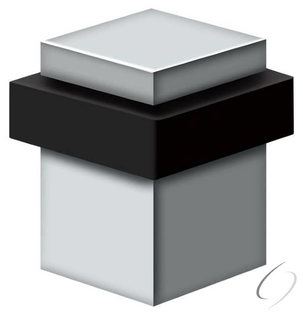 UFBS25U26 2-1/2" Square Universal Floor Bumper Bright Chrome Finish