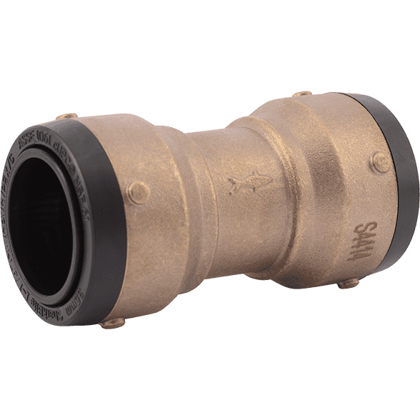 SharkBite UXL0135 - 1-1/4" x 1-1/4" Lead Free Brass Coupling
