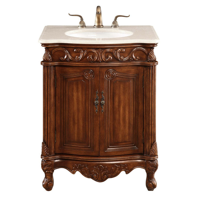 VF-1007 27" Single Bathroom Vanity Set in Brown