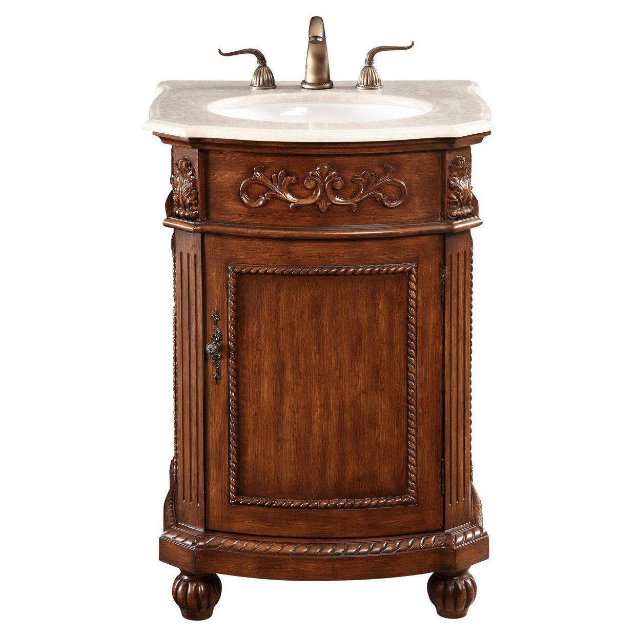 VF-1009 24" Single Bathroom Vanity Set in Brown