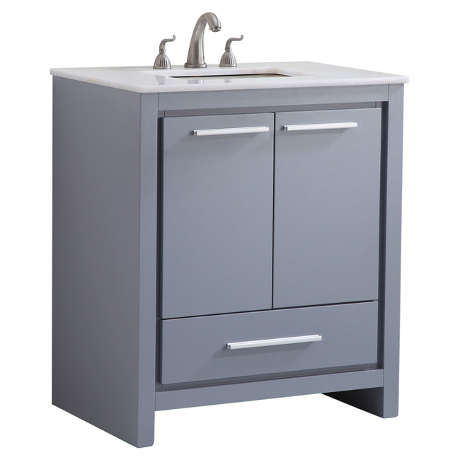 VF-1028 30" Single Bathroom Vanity Set in Grey