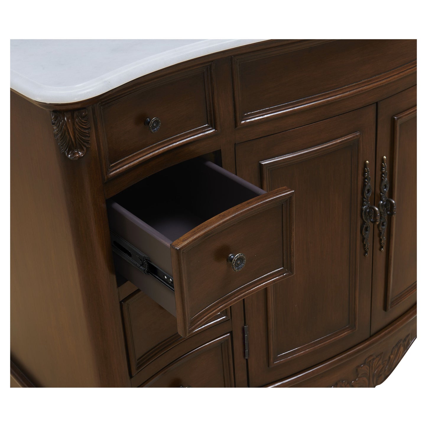 VF-1034 48" Single Bathroom Vanity Set in Teak Color