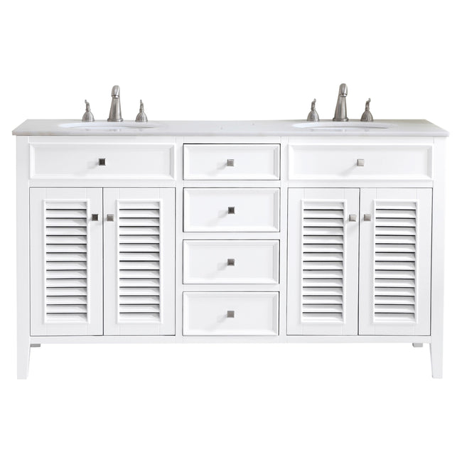 VF-1042 60" Double Bathroom Vanity Set in White