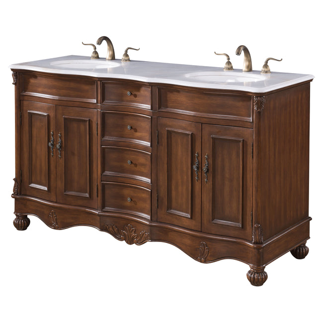 VF-1048 60" Double Bathroom Vanity