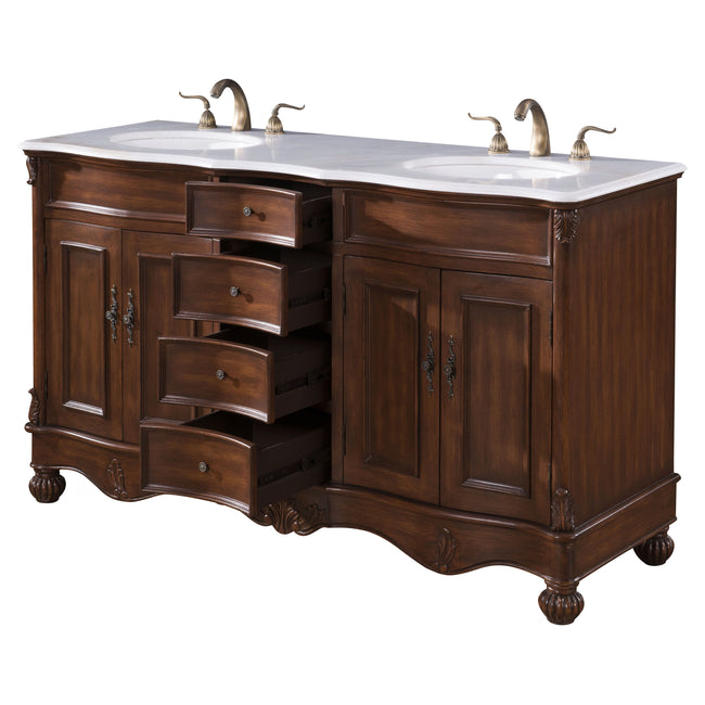 VF-1048 60" Double Bathroom Vanity