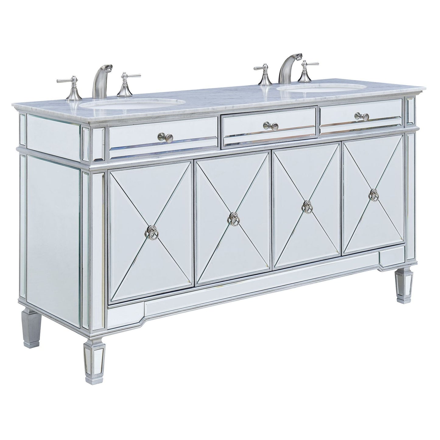 VF-1102 60" Double Bathroom Vanity