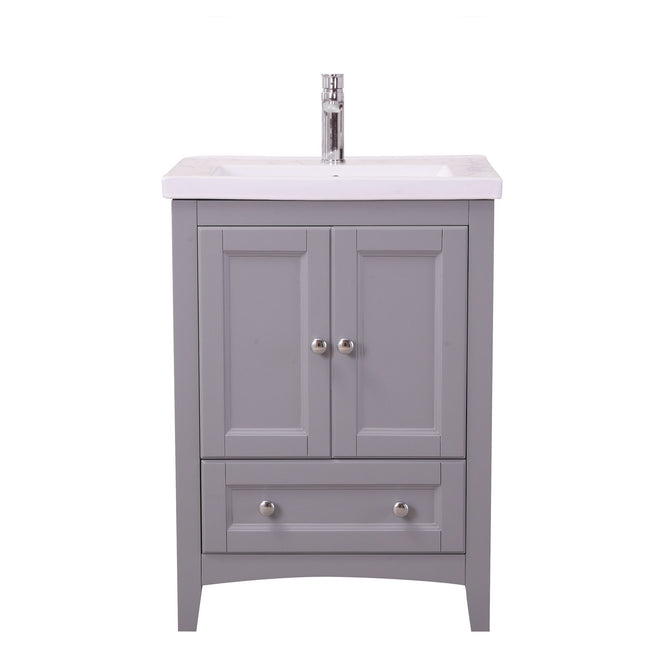 VF-2002 24" Single Bathroom Vanity Set in Medium Grey