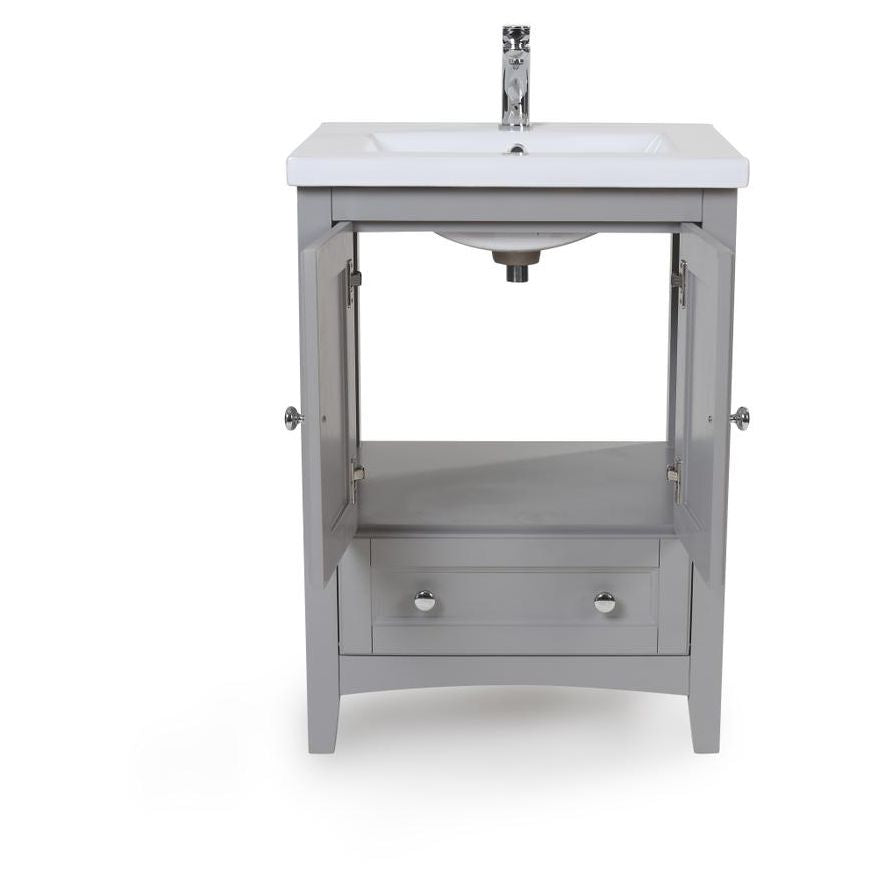 VF-2002 24" Single Bathroom Vanity Set in Medium Grey