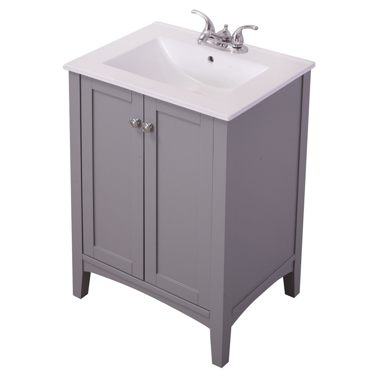 VF-2006 24" Single Bathroom Vanity Set in Soft Grey