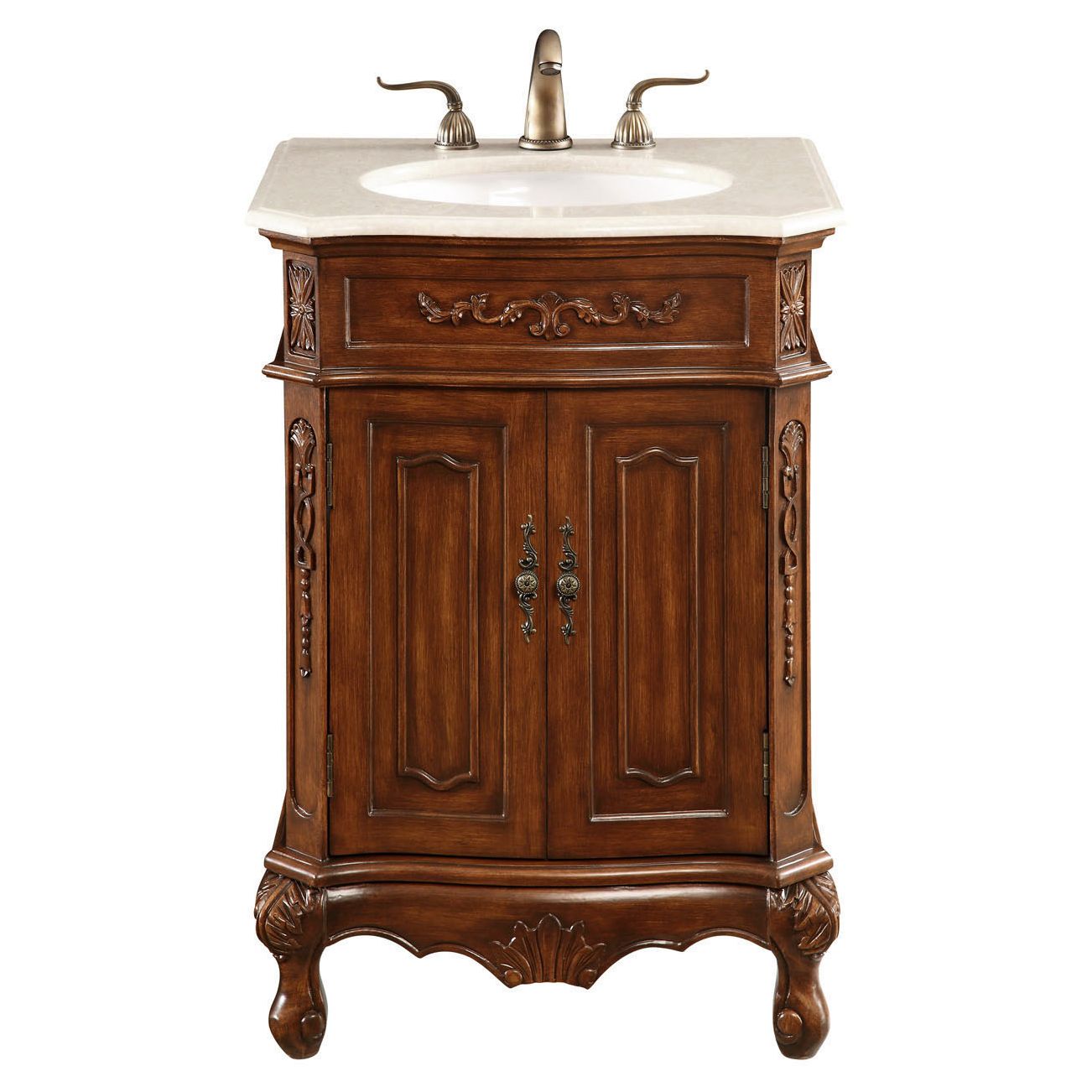 VF-1005 24" Single Bathroom Vanity Set in Brown